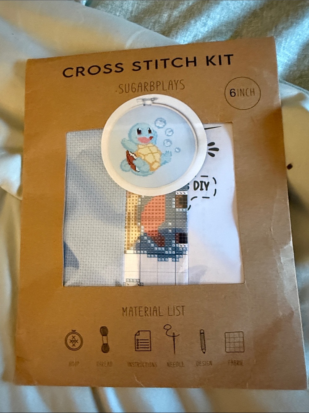 Cross Stitch Kit - Pokemon Squirtle  Design